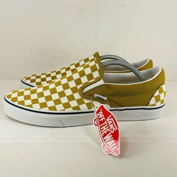 Vans Classic Slip On Checkerboard Olive/White Men Size 11.5 main image 6